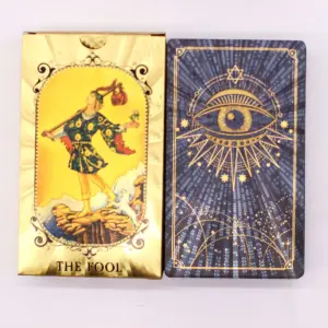 Blue & Gold Foil Tarot Card Set – All Seeing Eye – with booklet | www.artisangoods.co.uk 3