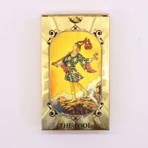 Blue & Gold Foil Tarot Card Set – All Seeing Eye – with booklet | www.artisangoods.co.uk 2