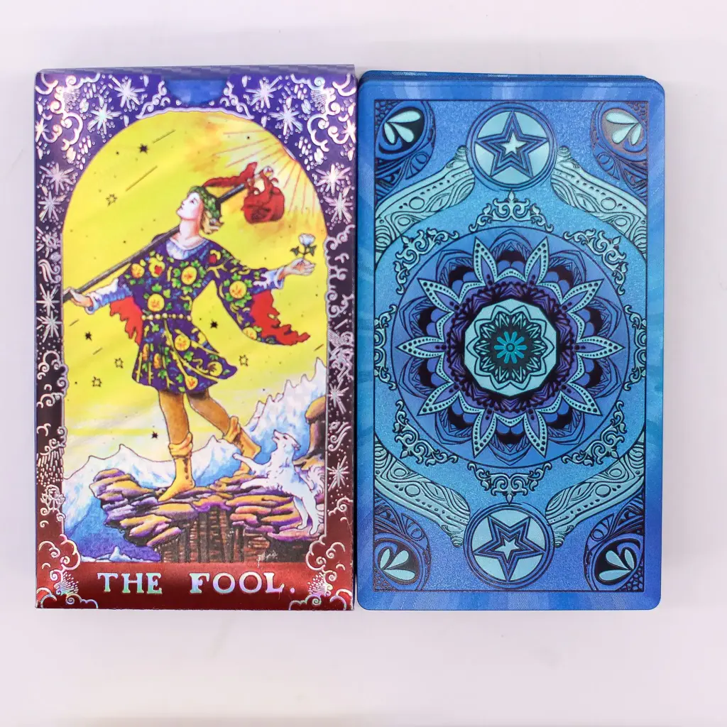 Blue Foil Tarot Card Set – Mandala – with booklet | www.artisangoods.co.uk 4