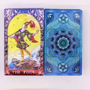 Blue Foil Tarot Card Set – Mandala – with booklet | www.artisangoods.co.uk 4