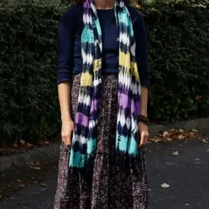 Boho Java Art Stole/Scarf – Multi Stripes – 62x200cm | www.artisangoods.co.uk 5