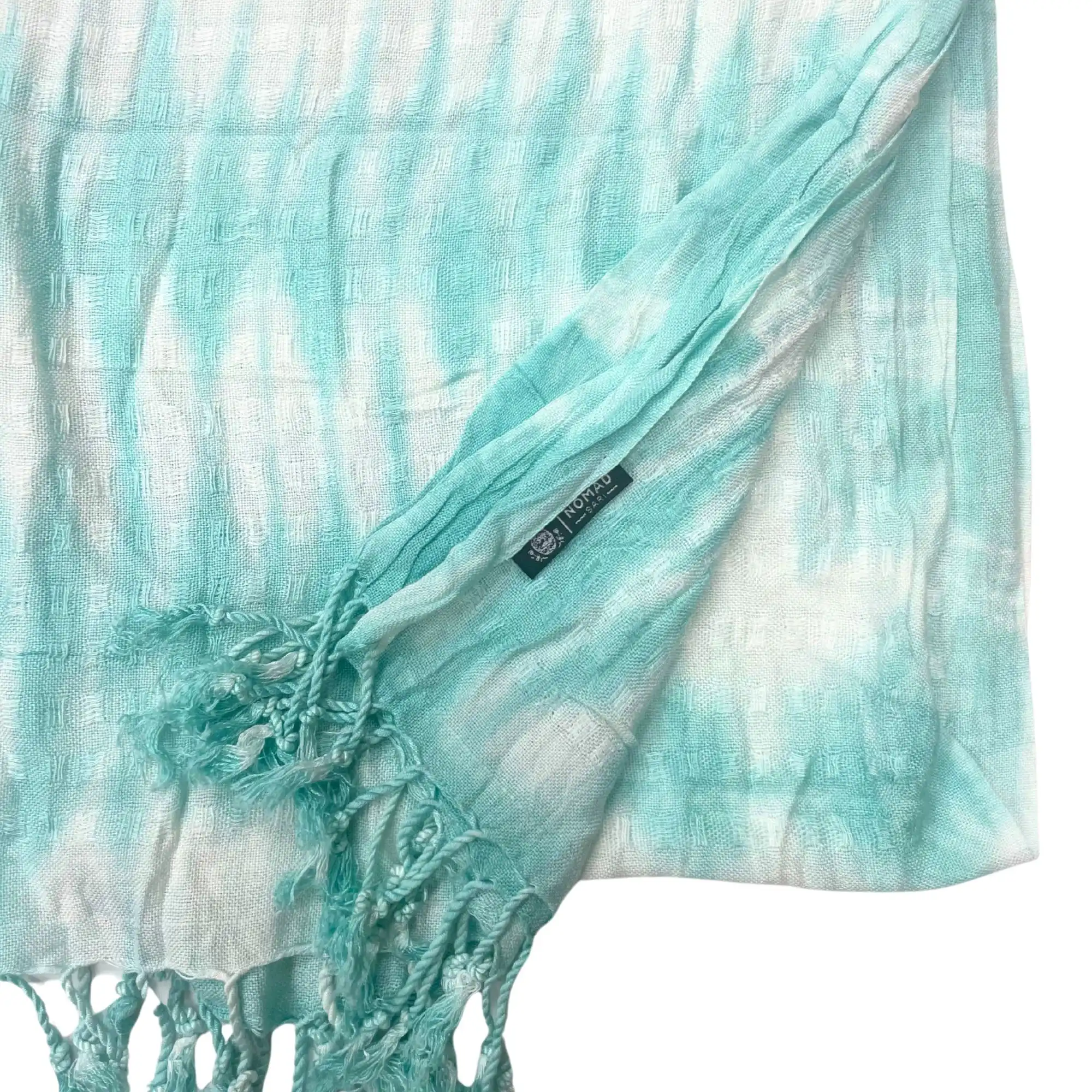 Boho Java Art Stole/Scarf – Teal Stripes & Motiff – 62x200cm | www.artisangoods.co.uk 3 Boho Java Art Stole/Scarf – Teal Stripes & Motiff – 62x200cm | www.artisangoods.co.uk 2