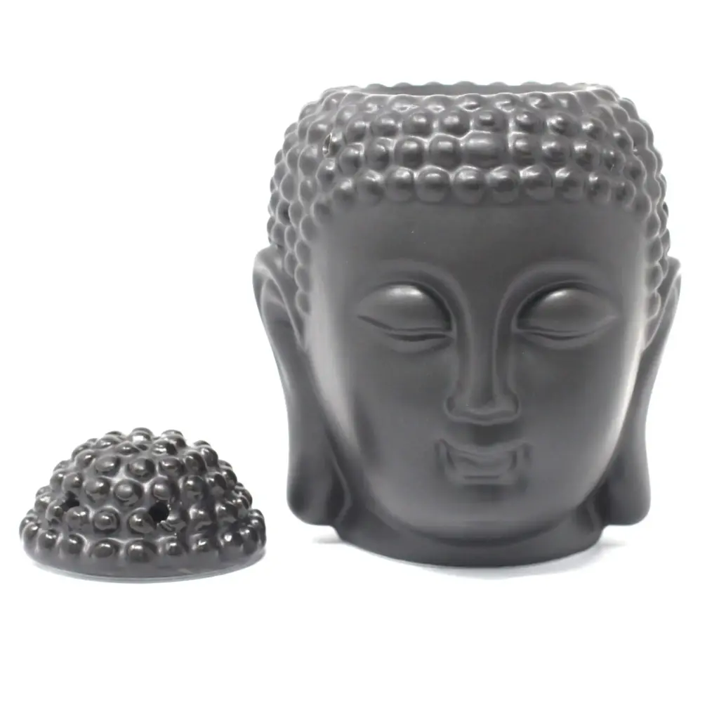 Buddah Head Oil Burner – Dark Brown | www.artisangoods.co.uk 2