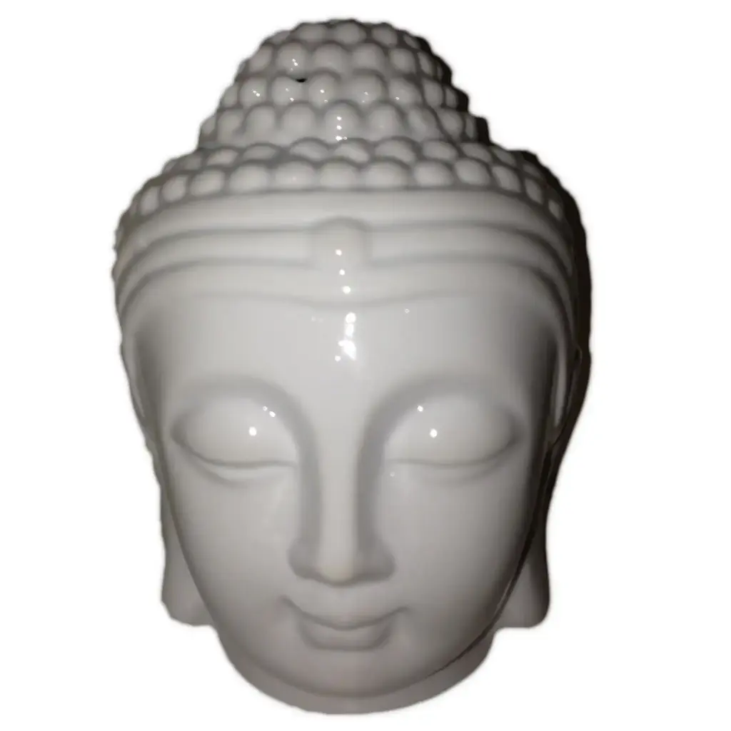 Buddah Head Oil Burner – White | www.artisangoods.co.uk