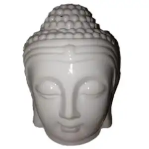Buddah Head Oil Burner – White | www.artisangoods.co.uk 1
