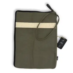 Canvas Large Laptop Pouch – Olive | www.artisangoods.co.uk 5