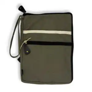 Canvas Large Laptop Pouch – Olive | www.artisangoods.co.uk Canvas Large Laptop Pouch – Olive | www.artisangoods.co.uk 1