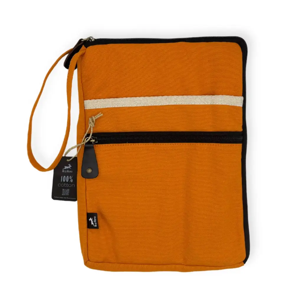 Canvas Large Laptop Pouch – Orange | www.artisangoods.co.uk 5 Canvas Large Laptop Pouch – Orange | www.artisangoods.co.uk 5
