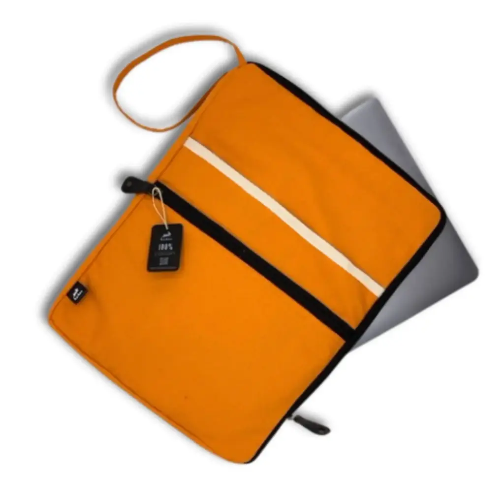 Canvas Large Laptop Pouch – Orange | www.artisangoods.co.uk 4 Canvas Large Laptop Pouch – Orange | www.artisangoods.co.uk 4