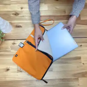 Canvas Large Laptop Pouch – Orange | www.artisangoods.co.uk Canvas Large Laptop Pouch – Orange | www.artisangoods.co.uk 1