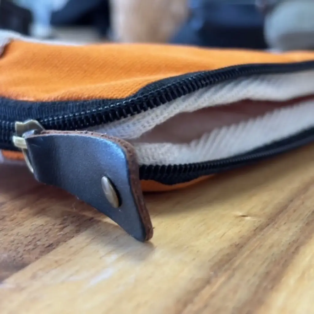 Canvas Travel Laptop Pouch – Orange | www.artisangoods.co.uk 4