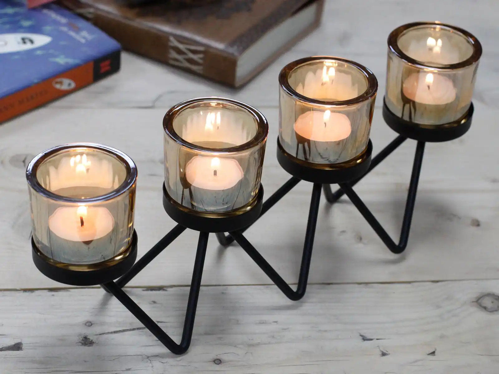 Centrepiece Iron Votive Candle Holder – 4 Cup Zig Zag | www.artisangoods.co.uk 4 Centrepiece Iron Votive Candle Holder – 4 Cup Zig Zag | www.artisangoods.co.uk 3