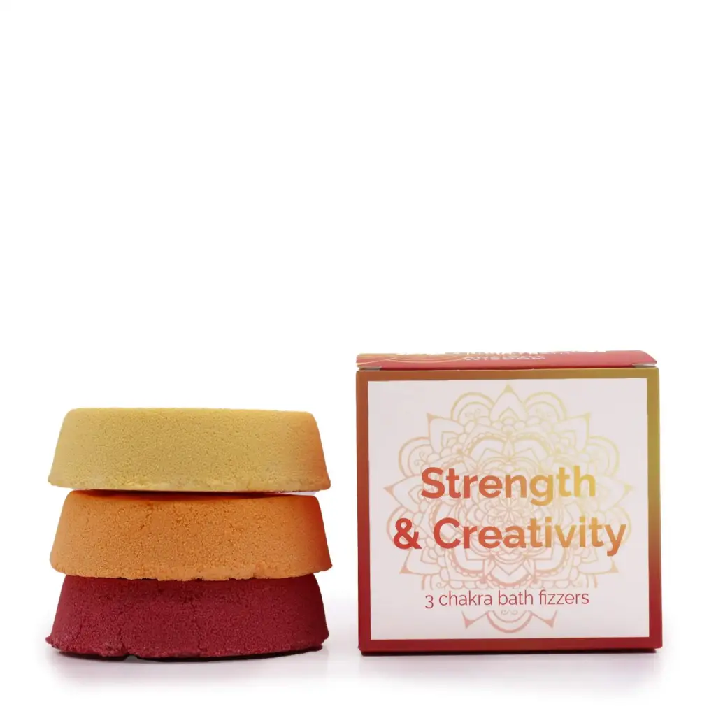Chakra Bath Fizz – Small box – Strength & Creativity | www.artisangoods.co.uk Chakra Bath Fizz – Small box – Strength & Creativity | www.artisangoods.co.uk