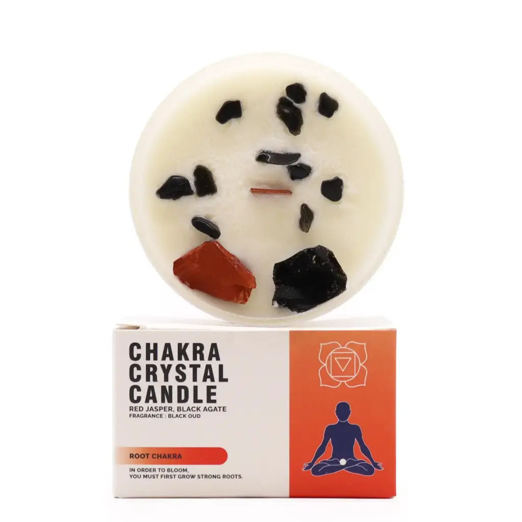 Chakra Crystal Candles – Root Chakra | www.artisangoods.co.uk