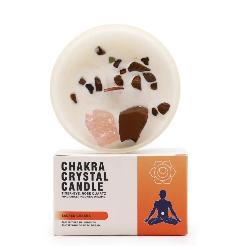 Chakra Crystal Candles – Sacred Chakra | www.artisangoods.co.uk