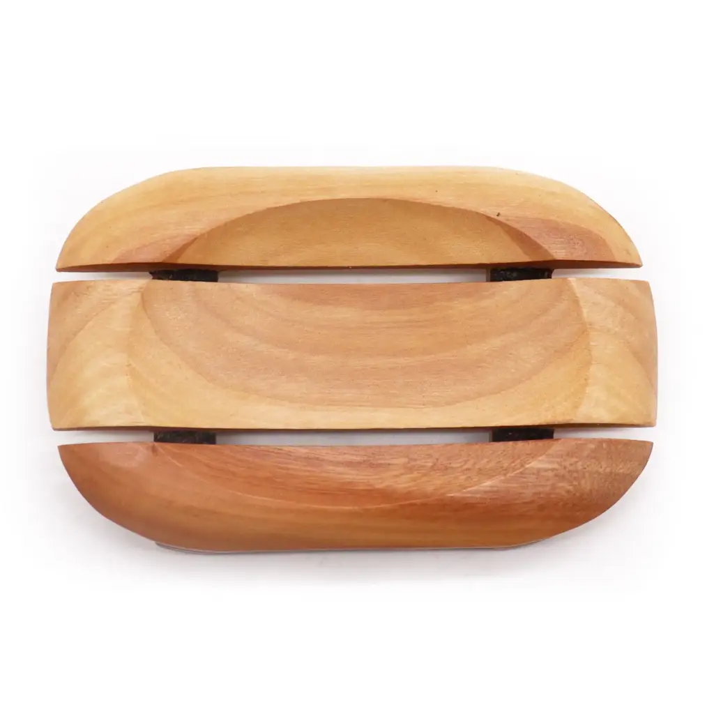 Classic Mahogany Soap Dish – Oval in Rectangle | www.artisangoods.co.uk 2