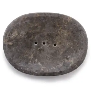 Classic Oval Grey Marble Soap Dish | www.artisangoods.co.uk 2