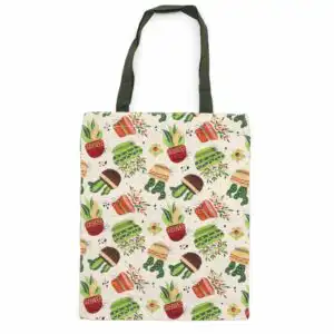 Classic Tote Zipper Bag (Caktus Motiff) 40x34cm | www.artisangoods.co.uk