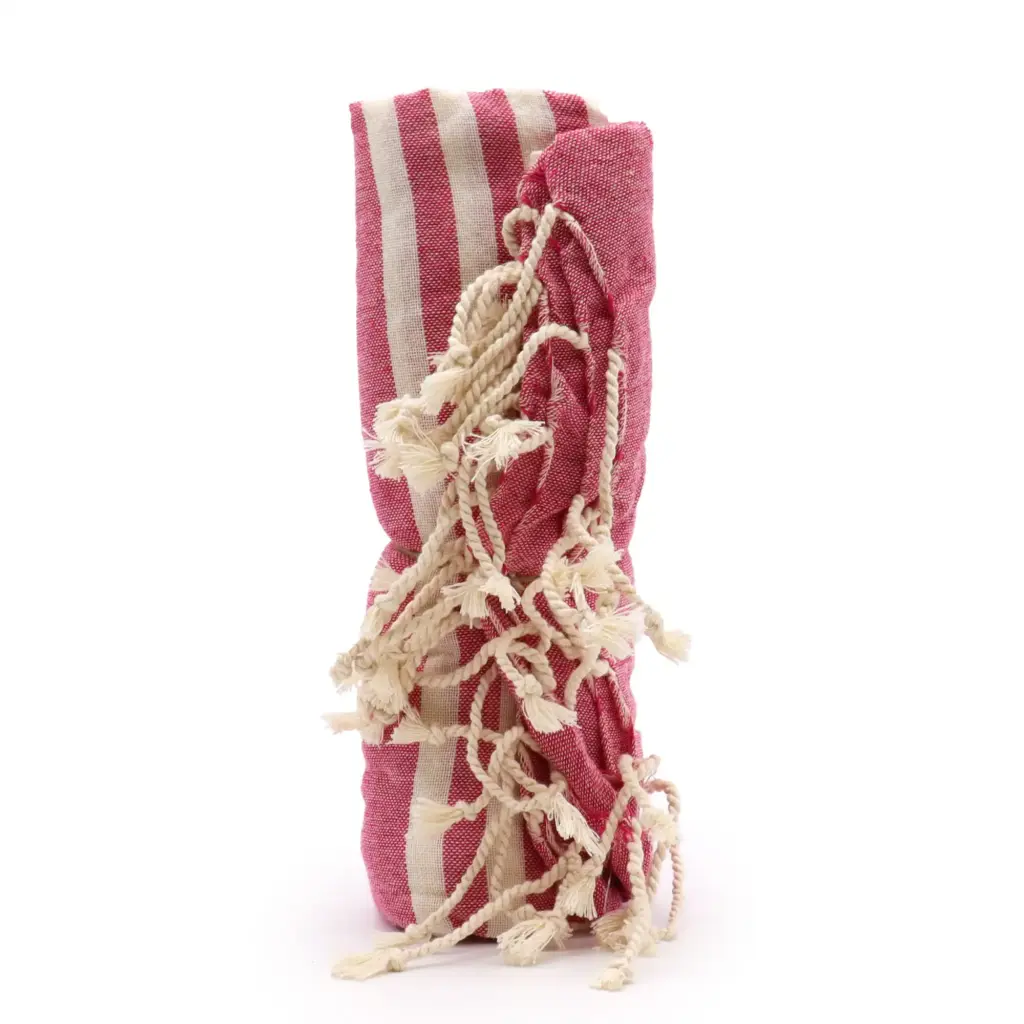 Cotton Pario Throw – 100×180 cm – Hot Pink | www.artisangoods.co.uk 2