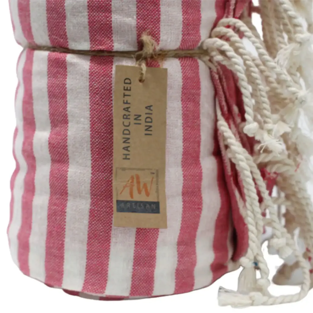 Cotton Pario Towel – 100×180 cm – Hot Pink | www.artisangoods.co.uk 7