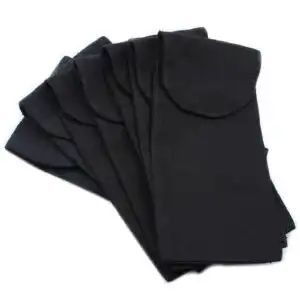Cotton Pouch for Gemstone Face Rollers 10oz – Black 9x19xm | www.artisangoods.co.uk 1