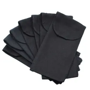 Cotton Pouch for Gemstone Face Rollers 10oz – Black 9x19xm | www.artisangoods.co.uk 3