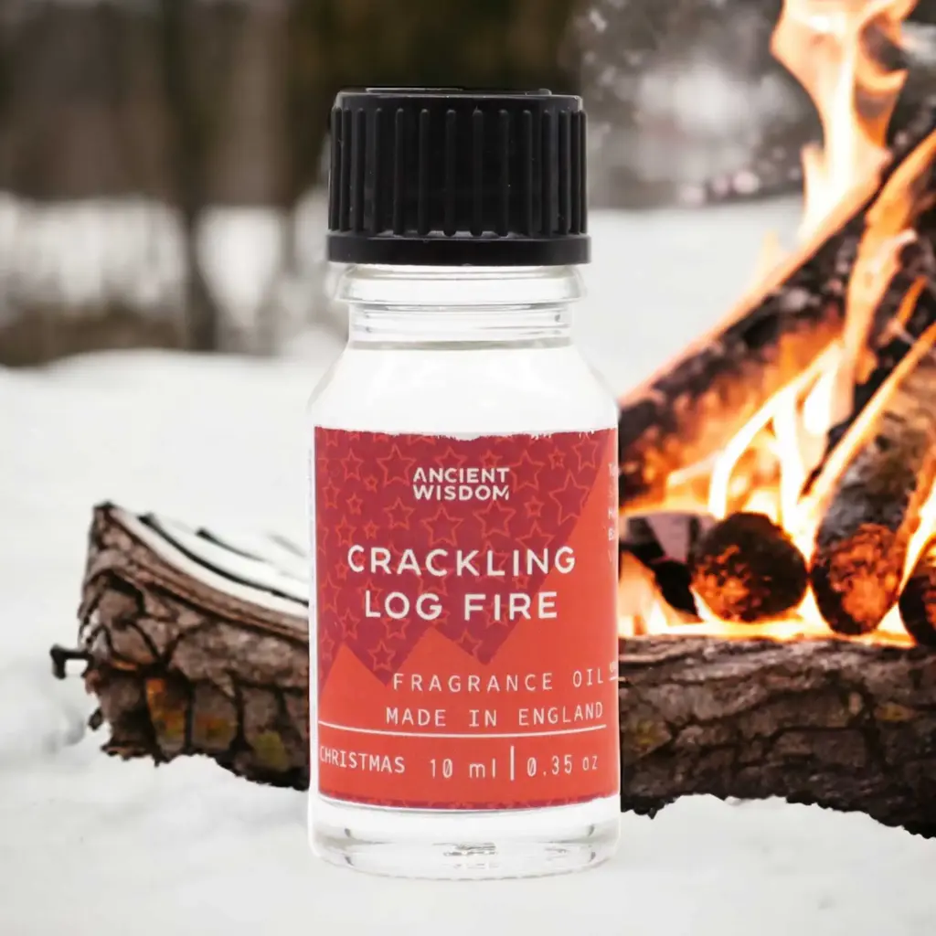 Crackling Log Fire Fragrance Oil 10ml | www.artisangoods.co.uk