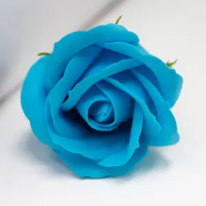 Craft Soap Flowers – Med Rose – Sky Blue | www.artisangoods.co.uk 1