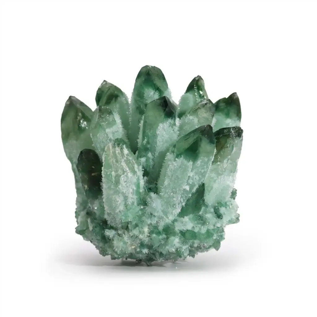 Crafted Quartz Cluster – Green Ghost Quartz | www.artisangoods.co.uk