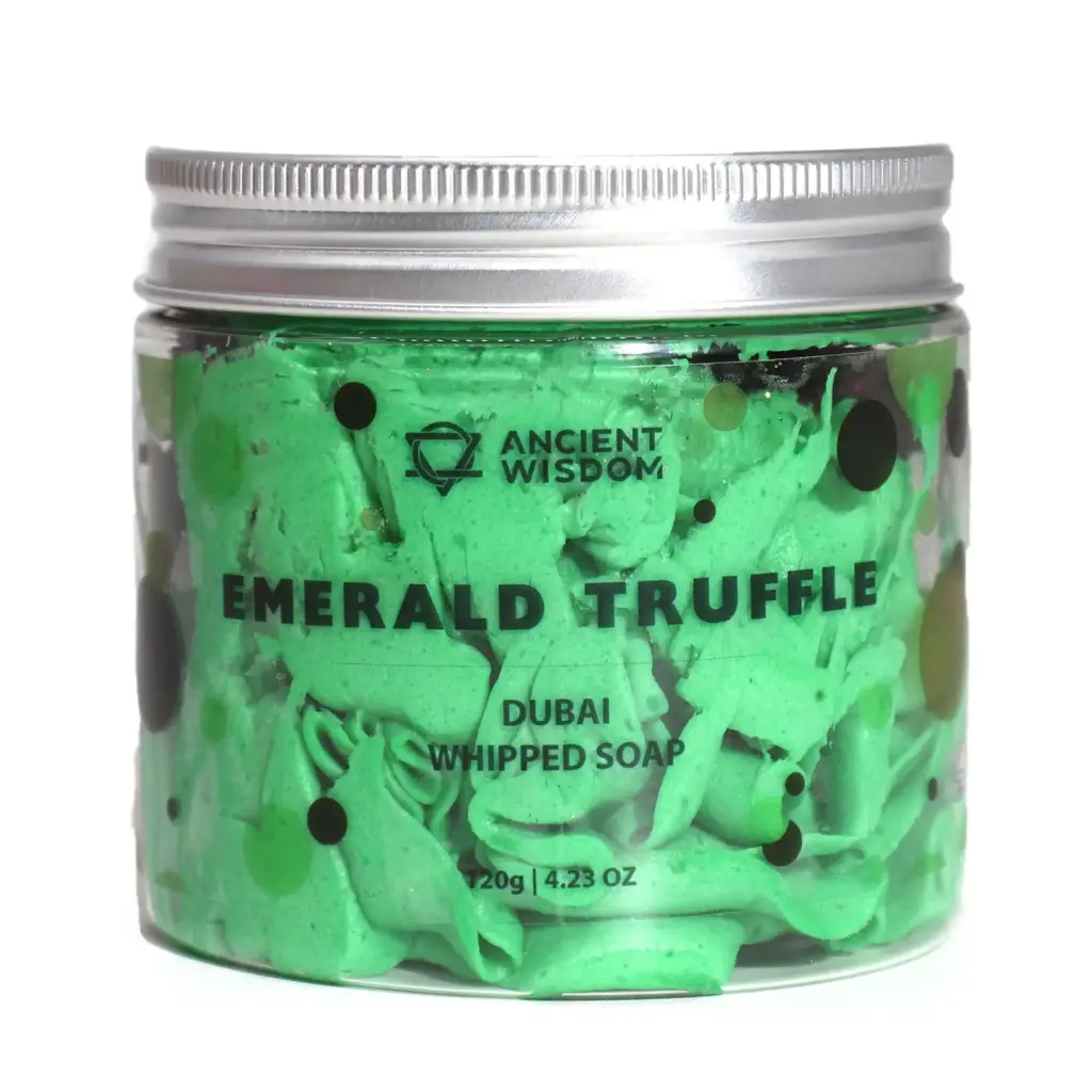 Dubai Whipped Cream Soap – Emerald Truffle 120g | www.artisangoods.co.uk