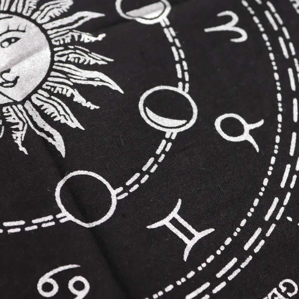 Esoteric Fringed Altar Cloth – Horoscope | www.artisangoods.co.uk 2 Esoteric Fringed Altar Cloth – Horoscope | www.artisangoods.co.uk 2