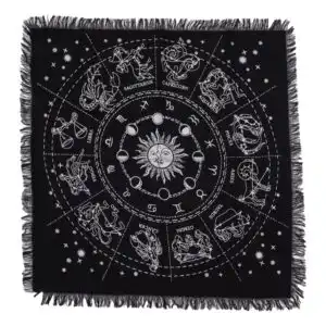 Esoteric Fringed Altar Cloth – Horoscope | www.artisangoods.co.uk 1