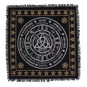 Esoteric Fringed Altar Cloth –  Life Death Rebirth | www.artisangoods.co.uk 3