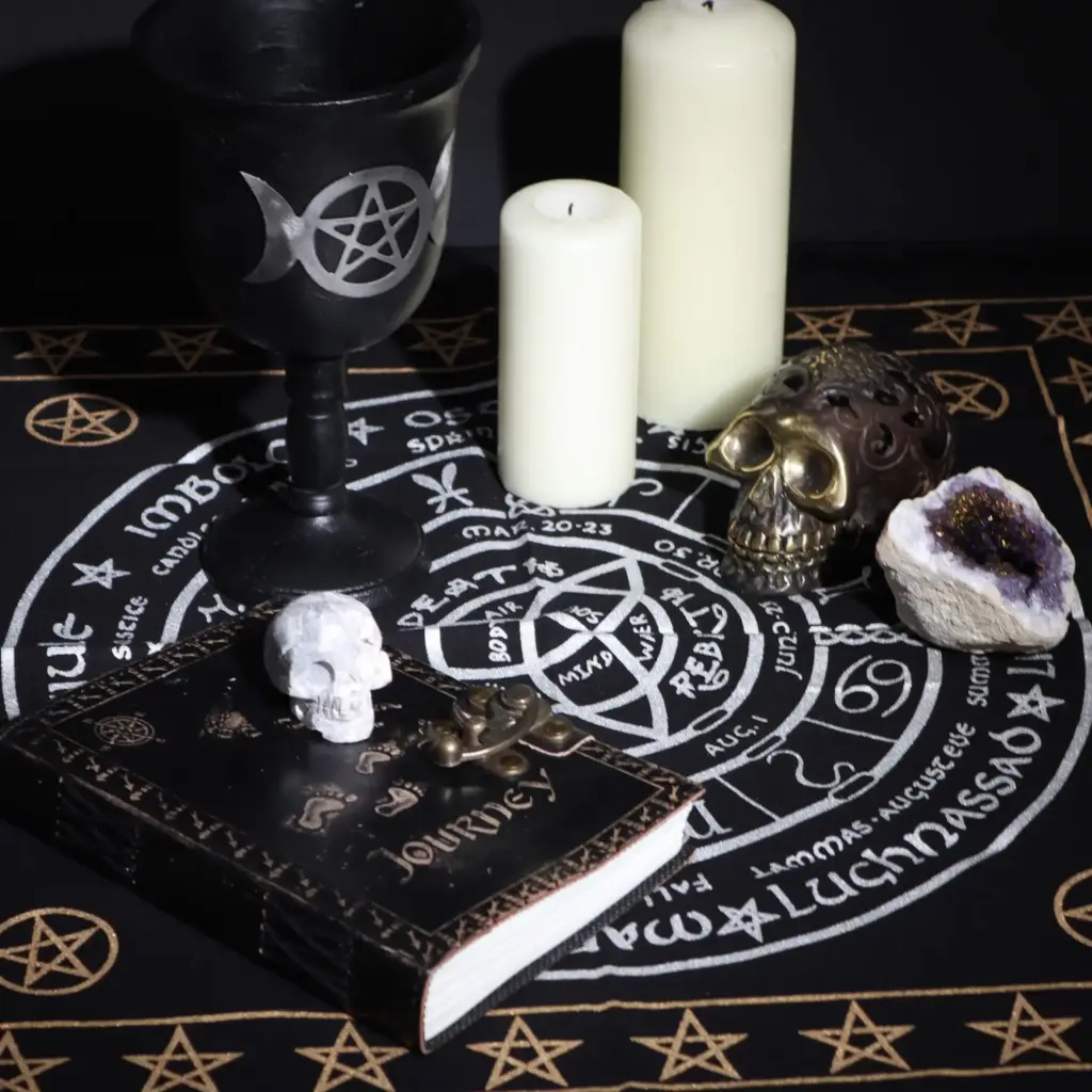 Esoteric Fringed Altar Cloth – Life Death Rebirth | www.artisangoods.co.uk 4 Esoteric Fringed Altar Cloth – Life Death Rebirth | www.artisangoods.co.uk 4