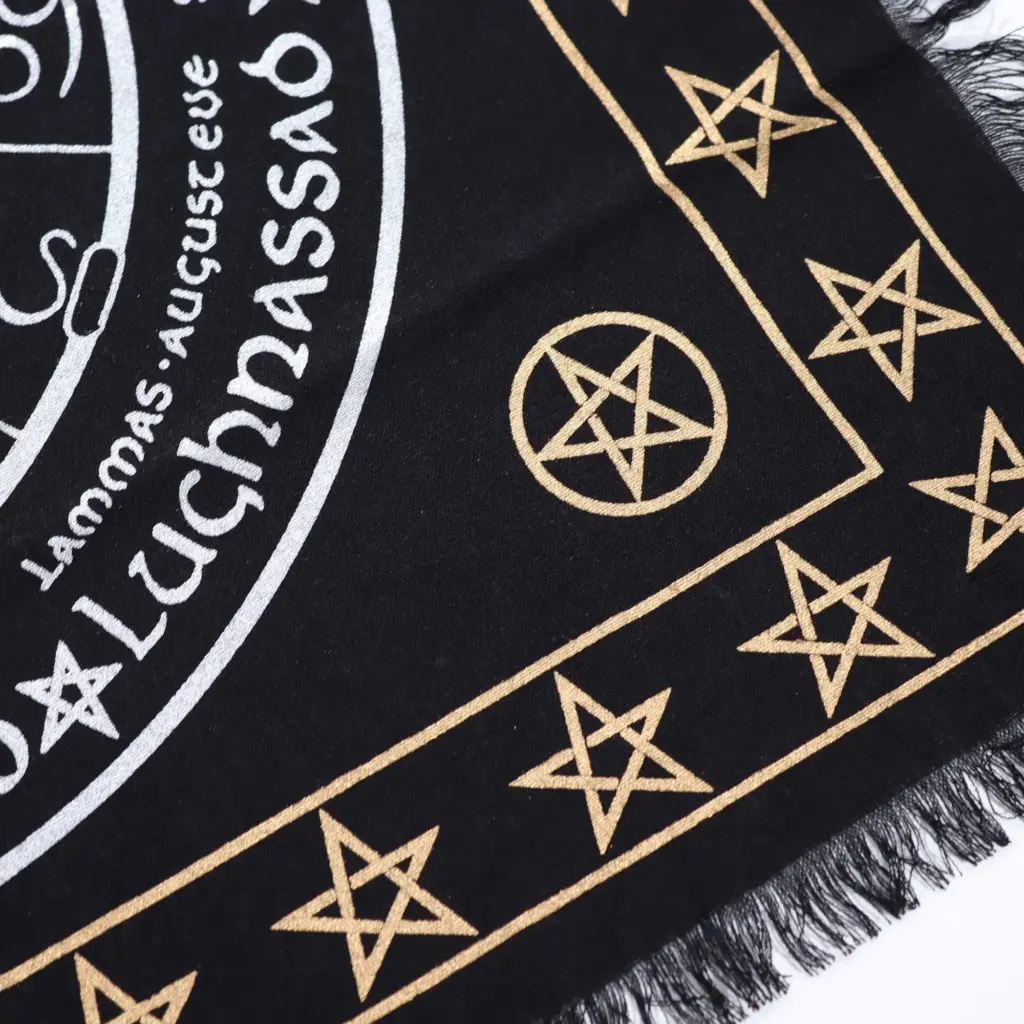 Esoteric Fringed Altar Cloth –  Life Death Rebirth | www.artisangoods.co.uk