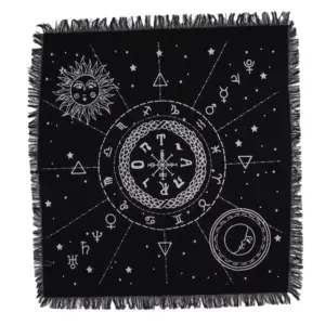 Esoteric Fringed Altar Cloth –  Moon & Sun Chart | www.artisangoods.co.uk 2