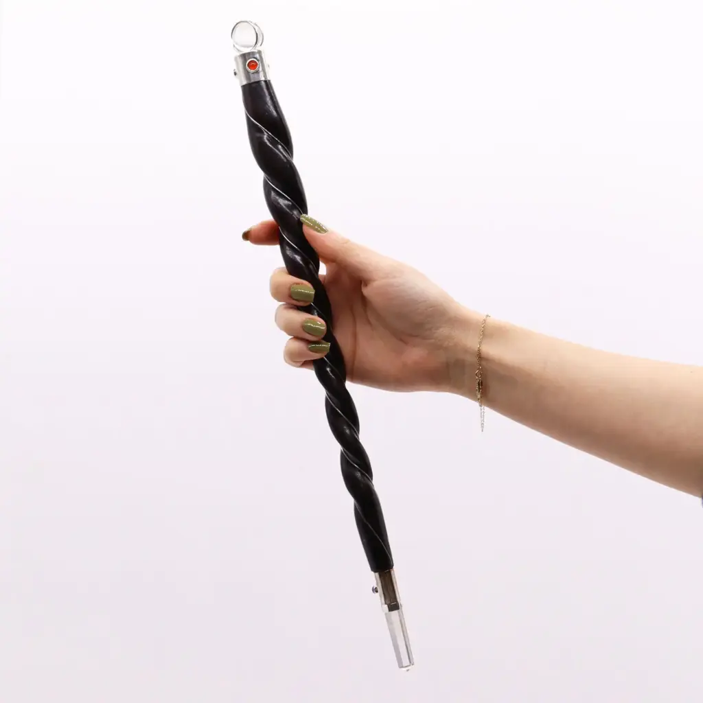 Extra Large Twisted Wood and Rock Quartz Wand | www.artisangoods.co.uk 2