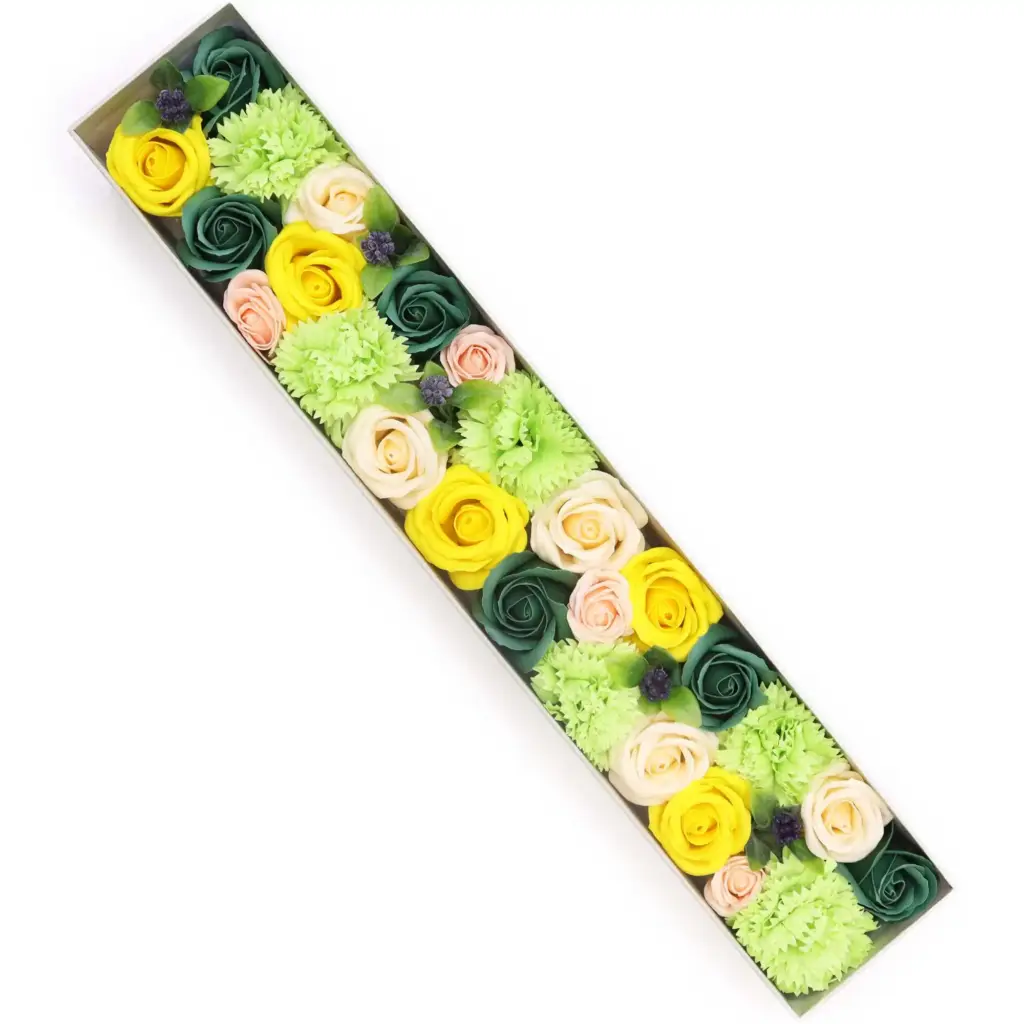 Extra Long Box – Spring Celibrations – Yellow & Greens | www.artisangoods.co.uk