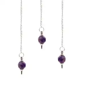 Facted Gemstone Pendulum – Amethyst | www.artisangoods.co.uk