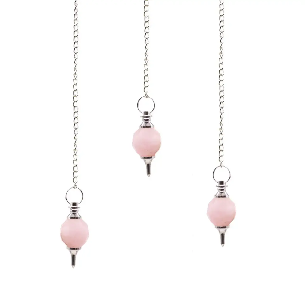 Facted Gemstone Pendulum – Rose Quartz | www.artisangoods.co.uk