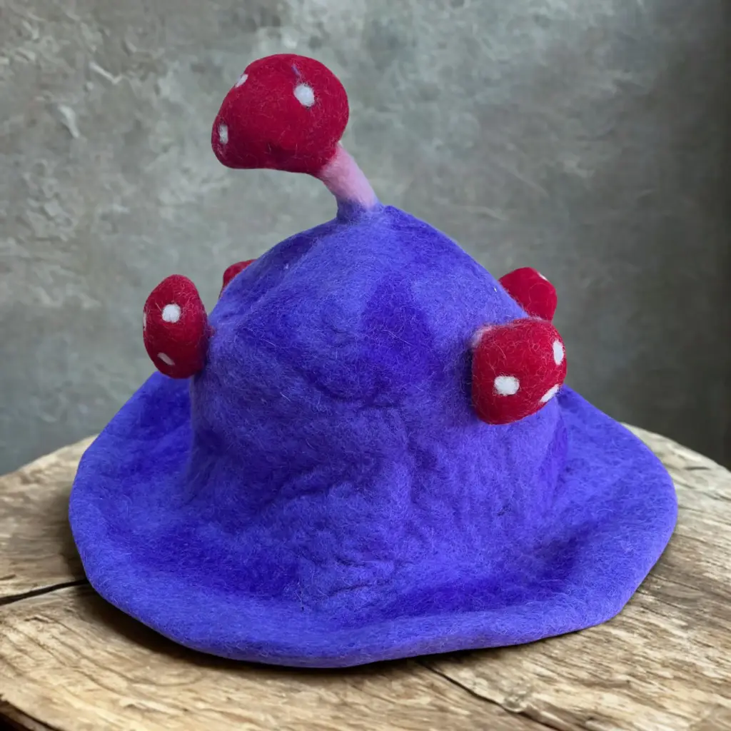 Felted Mushroom Hat – Dreamy Purple Haze | www.artisangoods.co.uk