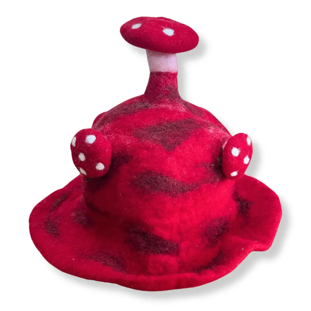 Felted Mushroom Hat – Rush To The Head Red | www.artisangoods.co.uk 2