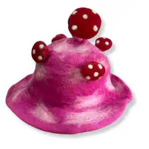 Felted Mushroom Hat – Shocking Pink | www.artisangoods.co.uk Felted Mushroom Hat – Shocking Pink | www.artisangoods.co.uk 1