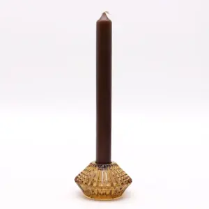 Flower Flip Dinner Candle / Tealight Holder – Antique Amber | www.artisangoods.co.uk 2