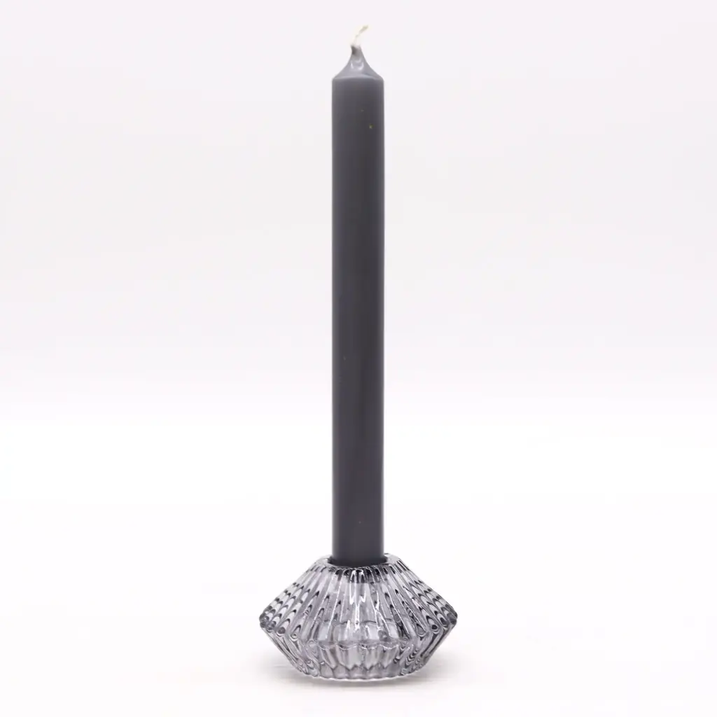 Flower Flip Dinner Candle / Tealight Holder – Midnight Grey | www.artisangoods.co.uk 2