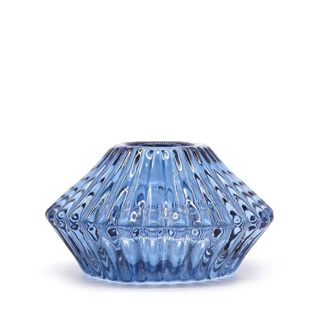 Flower Flip Dinner Candle / Tealight Holder – Royal Blue | www.artisangoods.co.uk