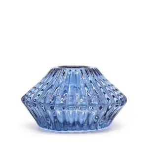 Flower Flip Dinner Candle / Tealight Holder – Royal Blue | www.artisangoods.co.uk 1