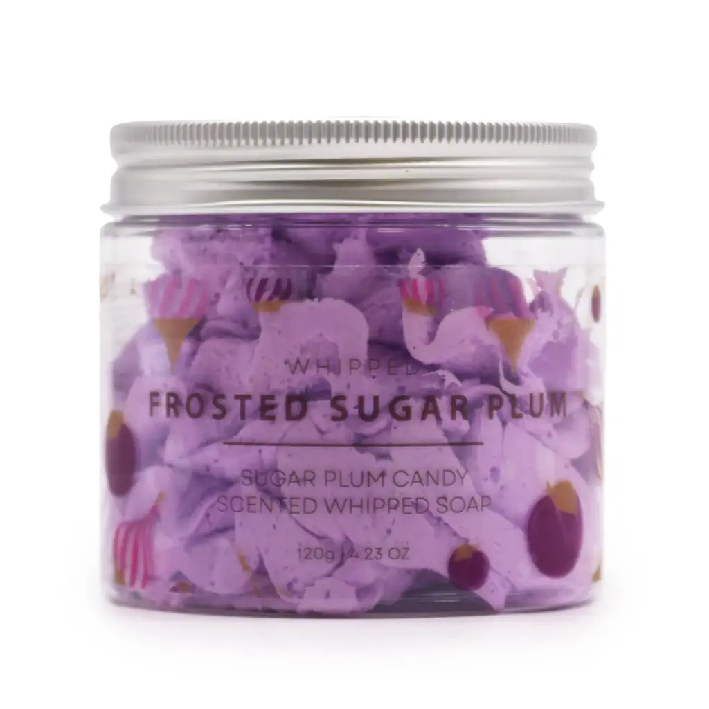 Frosted Sugar Plum Whipped Soap 120g | www.artisangoods.co.uk