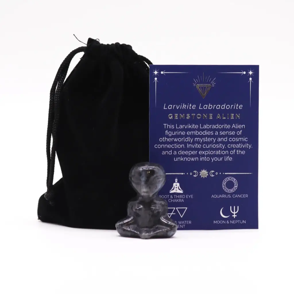 Gemstone Alien – Larvikite Labradorite | www.artisangoods.co.uk