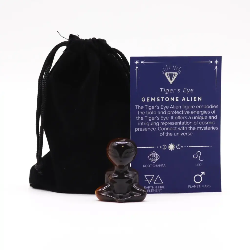 Gemstone Alien – Tiger Eye | www.artisangoods.co.uk